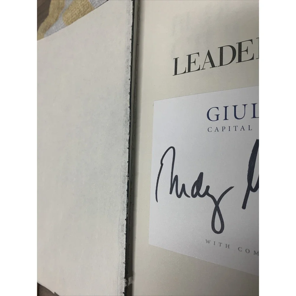 Book Rudy Giuliani,‎ Leadership: Hardcover 2002 SIGNED First Edition